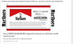 marlboro giving away 5 cartons